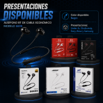 Audífono Bluetooth de cable económico - Maxi Accesorios México