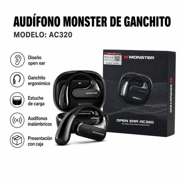 Audífono Monster de Gancho – AC320 - Maxi Accesorios México