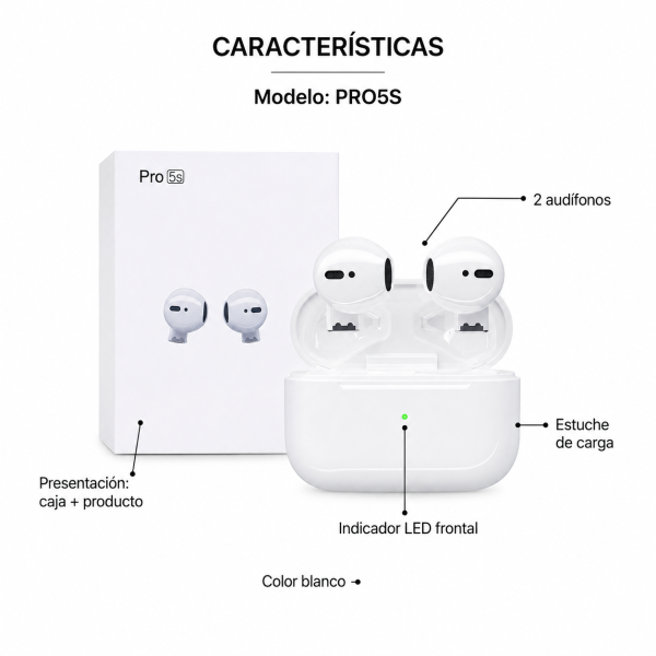 Audífono Pro de triple audio – PROS5 - Maxi Accesorios México