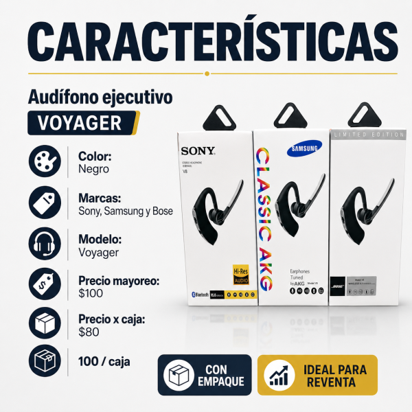 Audífono ejecutivo – VOYAGER - Maxi Accesorios México
