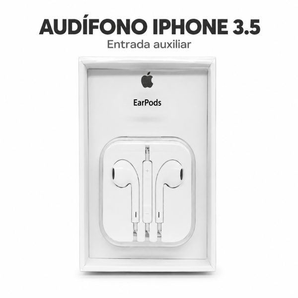 Audífono iPhone con entrada 3.5 mm – EARPOD 3.5 en México - Maxi Accesorios México