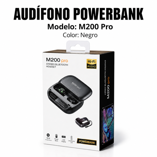 Audífono powerbank – M200 PRO en México - Maxi Accesorios México