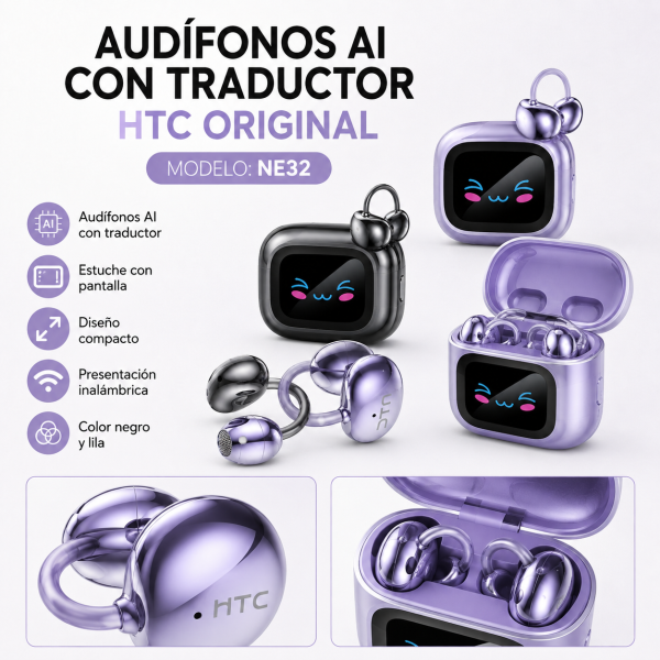 Audífonos AI con Traductor HTC Original – NE32 - Maxi Accesorios México