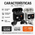 Audífonos Bluetooth con cancelación de ruido y pantalla táctil – TOUR PRO 2 - Maxi Accesorios México