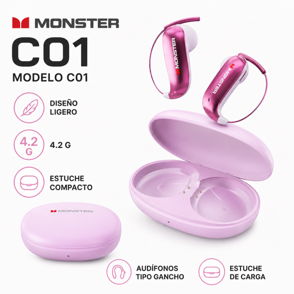 Audífonos Monster Ligero – C01 - Maxi Accesorios México