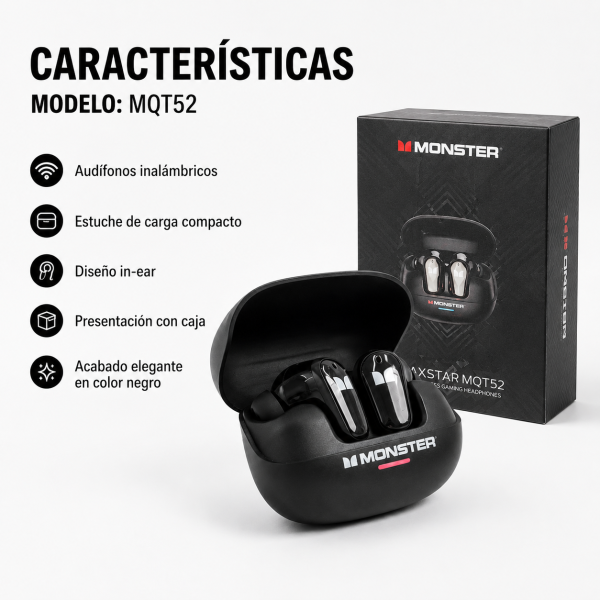 Audífonos Monster – MQT52 - Maxi Accesorios México