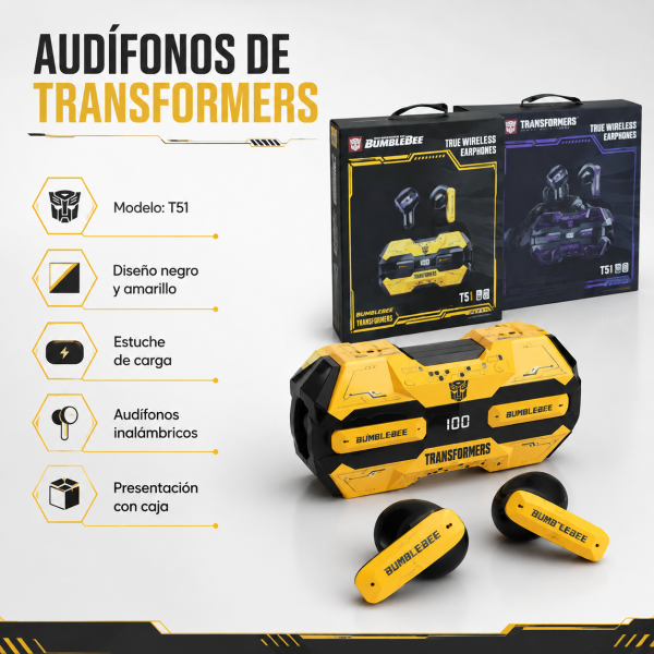 Audífonos de Transformers – T51 - Maxi Accesorios México