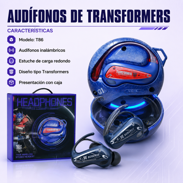 Audífonos de Transformers – T86 - Maxi Accesorios México