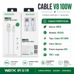 Cable V8 100W – K053S - Maxi Accesorios México