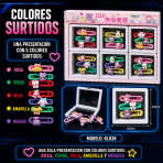 Cajita con 3 pinzas para el cabello para niñas – KL838 - Maxi Accesorios México