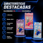 Calcomanías coloreables en acuarela – 8009-1 - Maxi Accesorios México