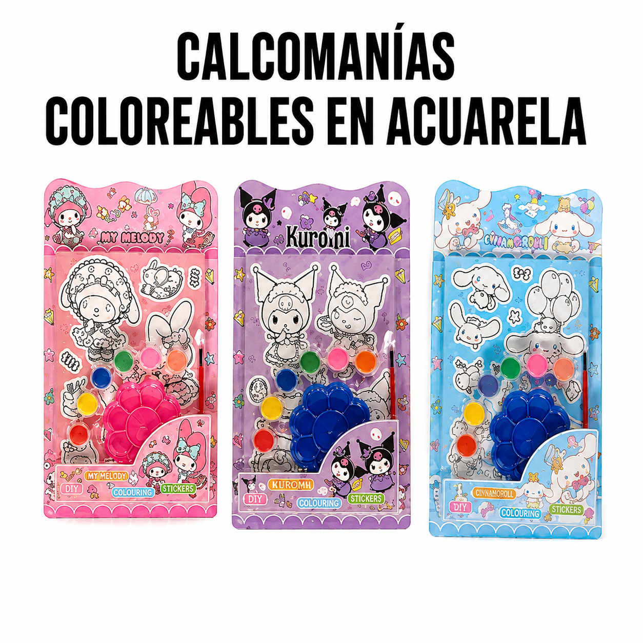 Calcomanías coloreables en acuarela - 8009-1 Calcomanías coloreables en acuarela – 8009-1 en México - Maxi Accesorios México