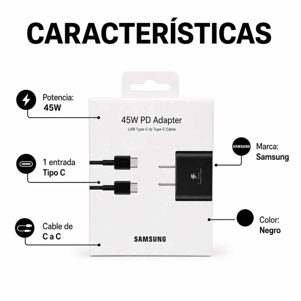 Cargador 45W - Maxi Accesorios México