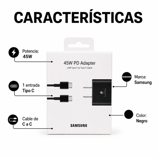Cargador 45W - Maxi Accesorios México
