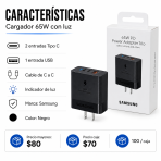 Cargador 65W con luz - Maxi Accesorios México
