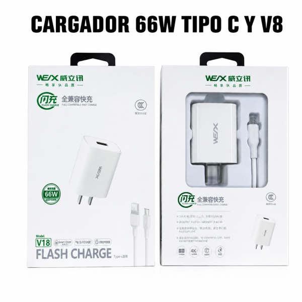 Cargador 66W Tipo C y USB – CARGADOR en México - Maxi Accesorios México