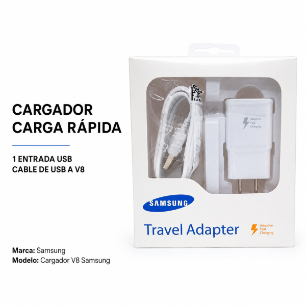 Cargador de carga rápida V8 Samsung – CARGADOR V8 en México - Maxi Accesorios México