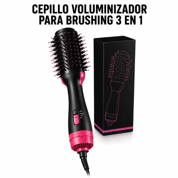 Cepillo voluminizador para brushing 3 en 1 – HGS01 en México - Maxi Accesorios México