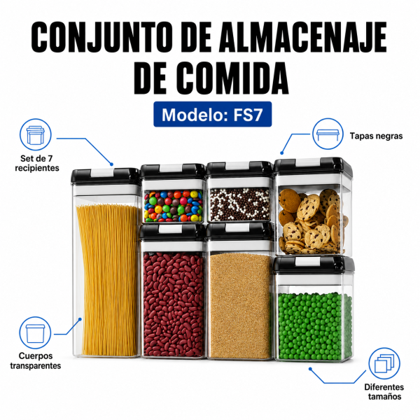 Conjunto de almacenaje de comida – FS7 - Maxi Accesorios México