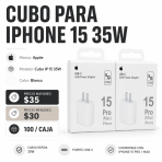 Cubo para iPhone 15 de 35W – CUBO IP15 en México - Maxi Accesorios México