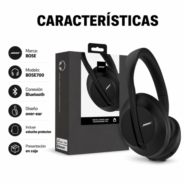 Diadema Bluetooth – BOSE700 - Maxi Accesorios México