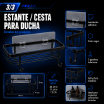 Estante / cesta para ducha – A005 - Maxi Accesorios México