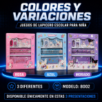 Juego de lapicero escolar para niña – 8002 - Maxi Accesorios México