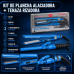 Kit de plancha alaciadora y tenaza rizadora – V08480 - Maxi Accesorios México