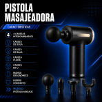 Pistola masajeadora con 4 cabezas – PISTOLA MASAJE - Maxi Accesorios México
