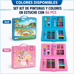 Set de pinturas y colores de 86 piezas – KIT86 - Maxi Accesorios México