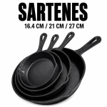 Set de sartenes de 16.4, 21 y 27 cm – SARTEN en México - Maxi Accesorios México