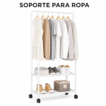 Soporte para ropa con rack y estantes – YX9108-2 en México - Maxi Accesorios México