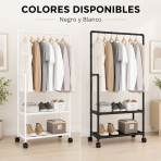Soporte para ropa con rack y estantes – YX9108-2 - Maxi Accesorios México