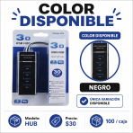 USB Hub 3.0 de 4 puertos – HUB - Maxi Accesorios México