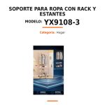 Soporte para ropa con rack y estantes - YX9108-3 mayoreo México